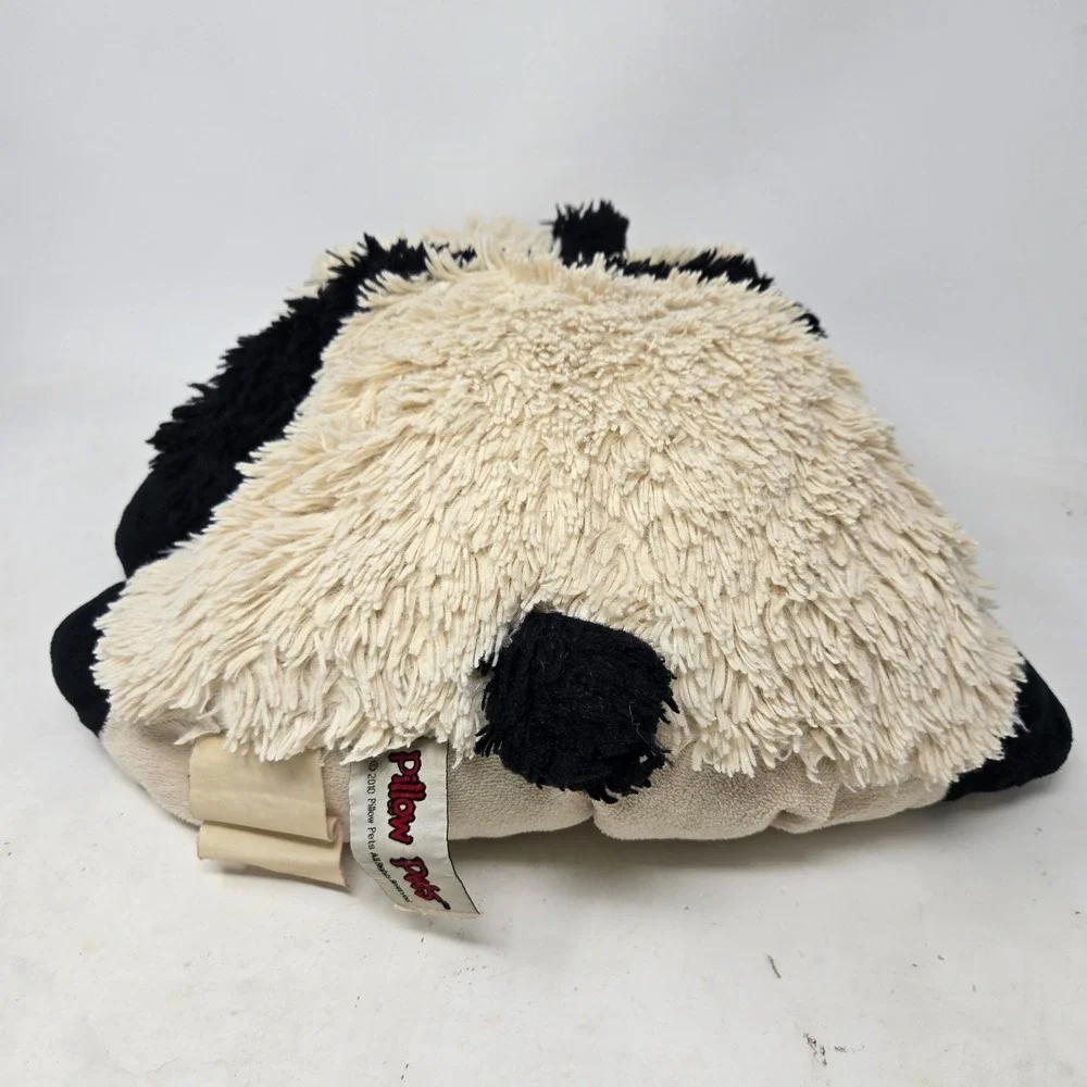 Pillow Pets Panda Bear Plush Stuffed Animal Folding Pillow Black White 18 inch